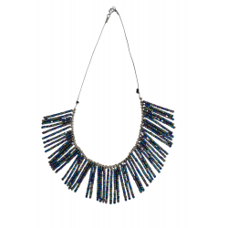 Janjanlı Kum Boncuklu El Yapımı Kolye